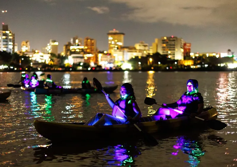 Glow Kayak Salsa Tour Condado Lagoon | Night Combo